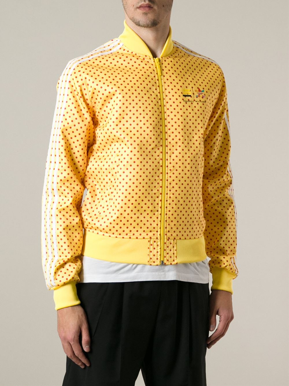 adidas pharrell williams yellow polka dot jacket